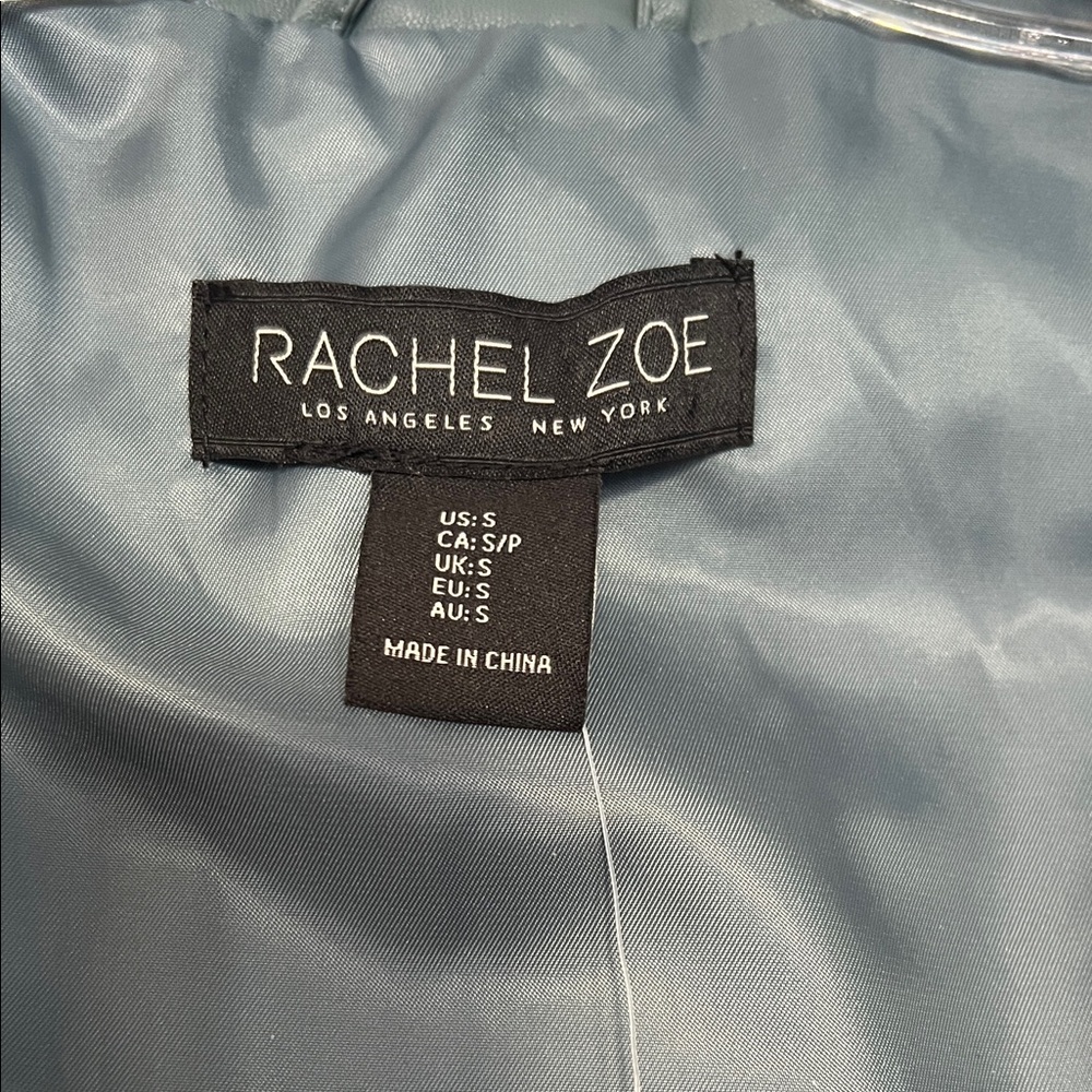 NWT- Rachel Zoe dark teal Satin Finish Outerwear - Picture 2 of 4